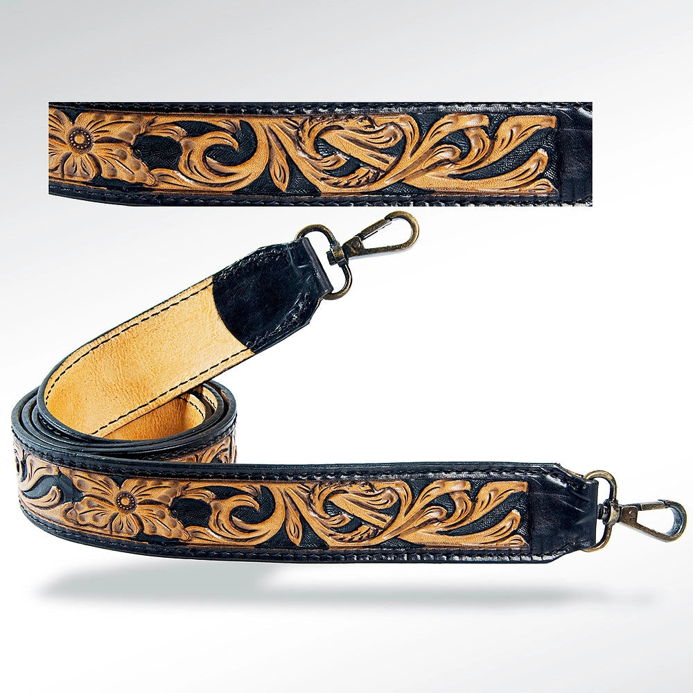 American Darling Tooled Leather Purse Strap