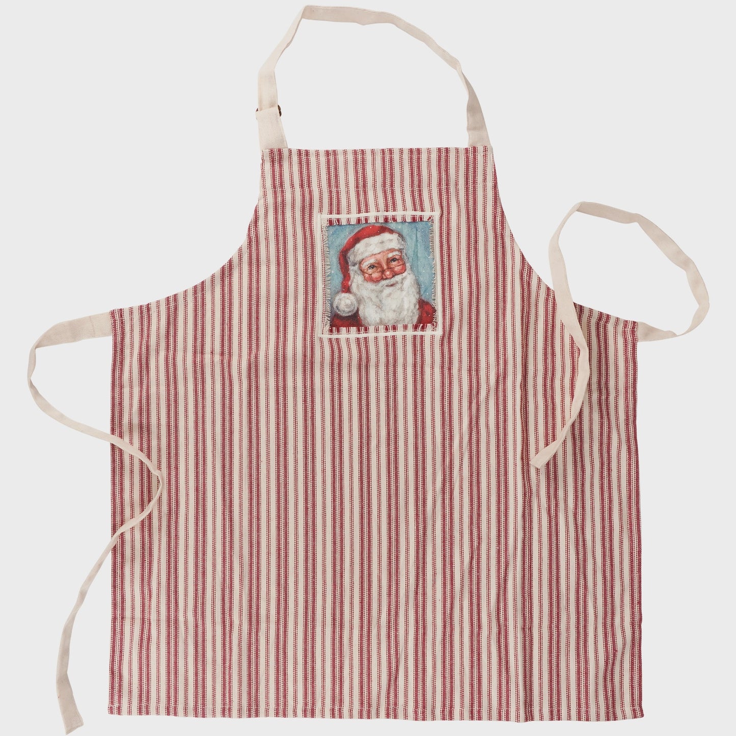 Vintage Santa Red Striped Apron
