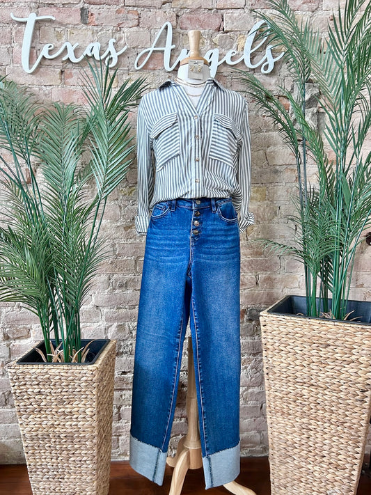Chasin’ Sunshine Black Striped Shirt