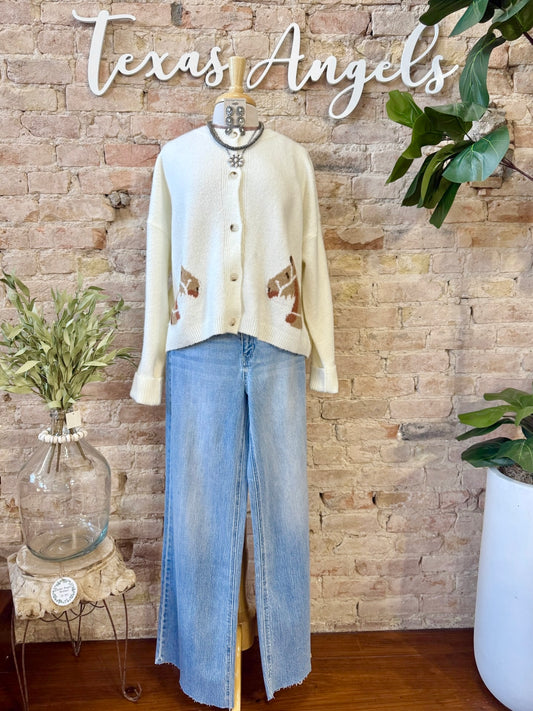 Girls Gotta Do What A Girls Gotta Do Ivory Horse Sweater