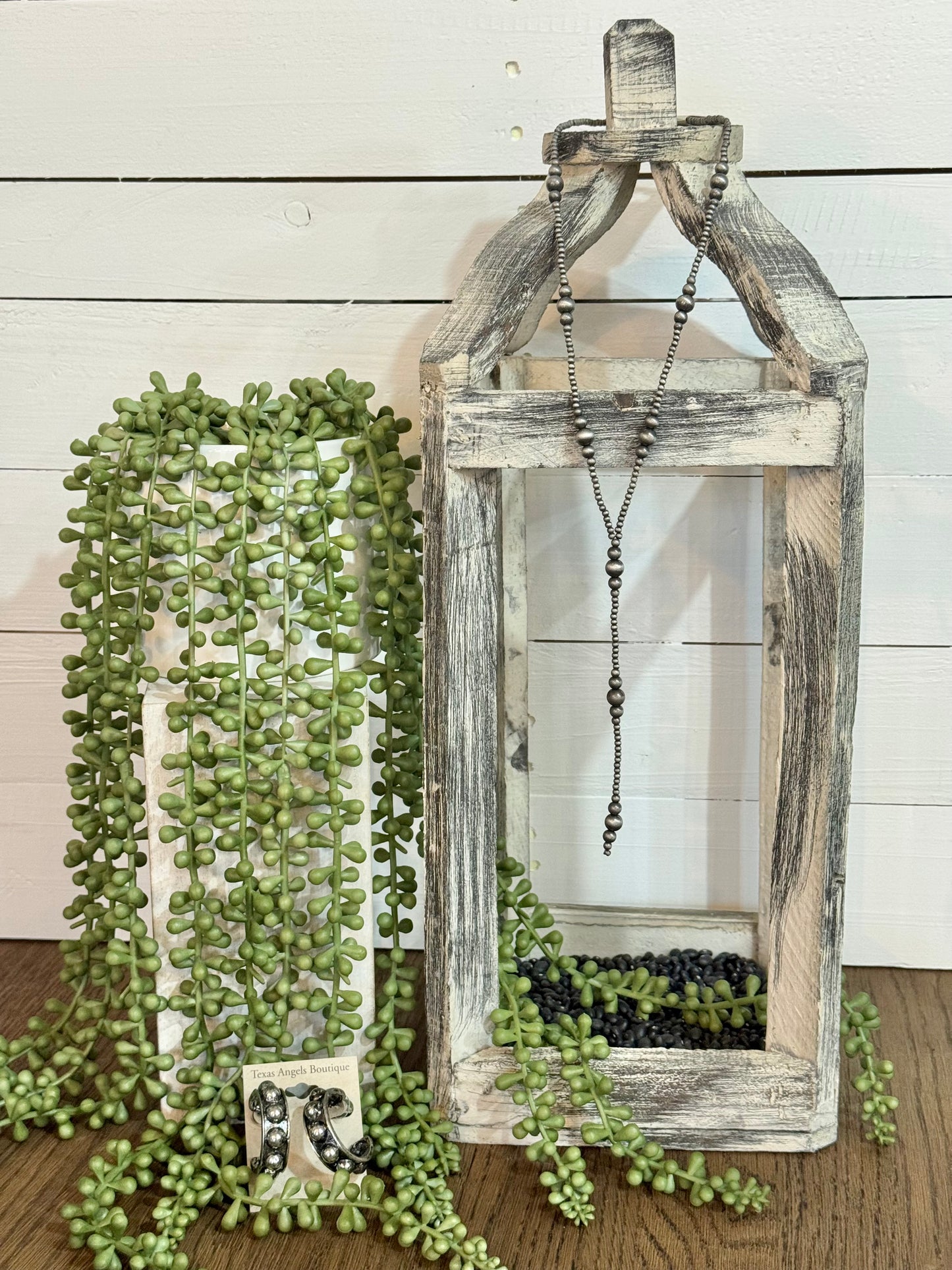 RESTOCK Silver Beaded Lariat Necklace