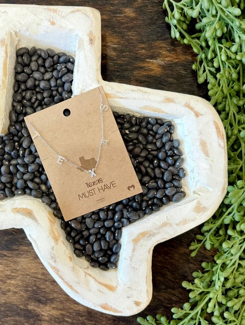 Silver Texas Charm Necklace