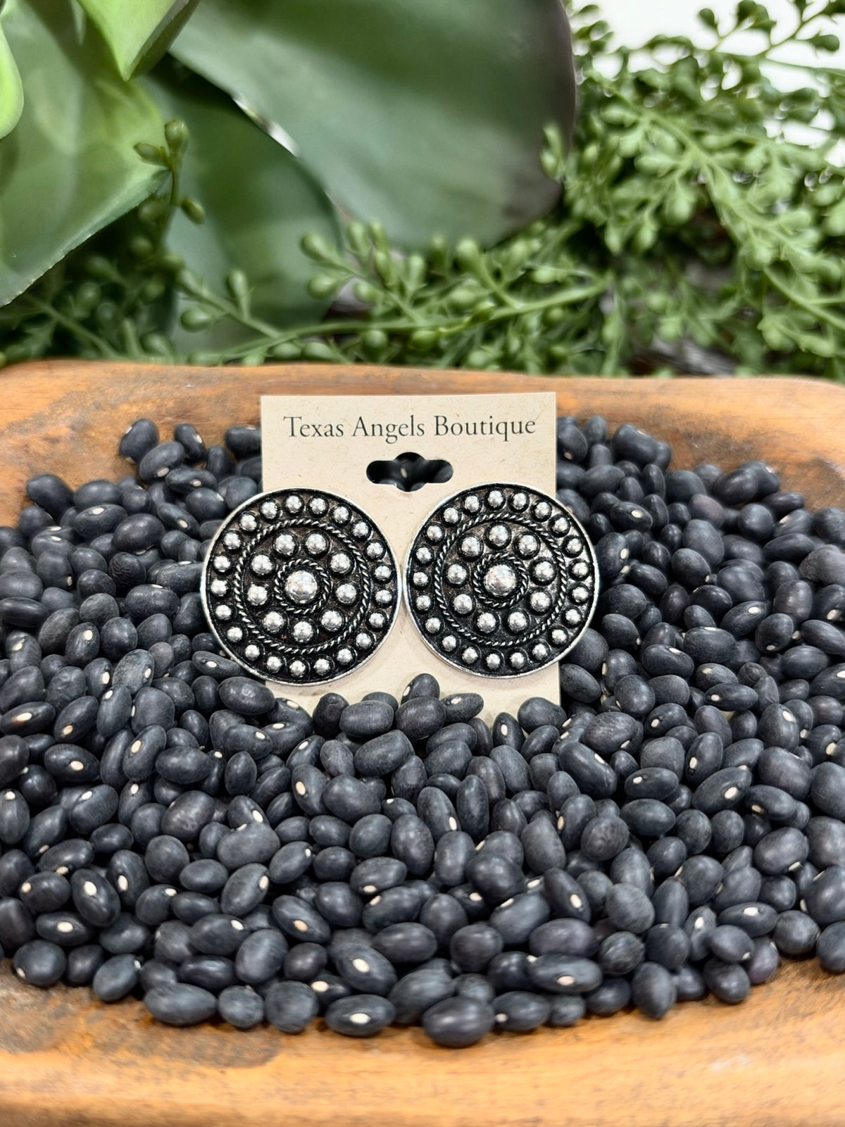 Silver Round Post Earrings