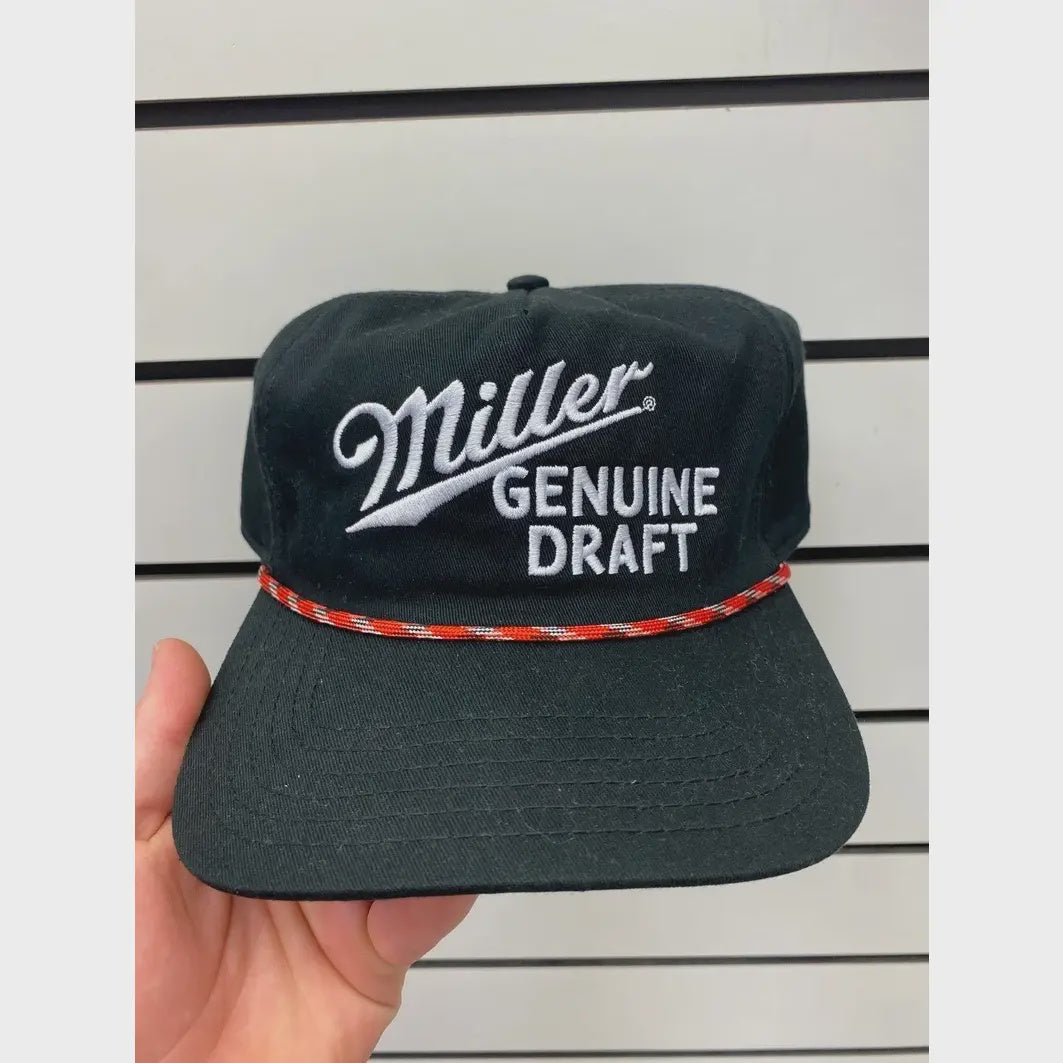 Black Miller Genuine Draft Tracker Hat