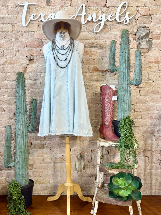 Small Town Dreamer Denim Dress