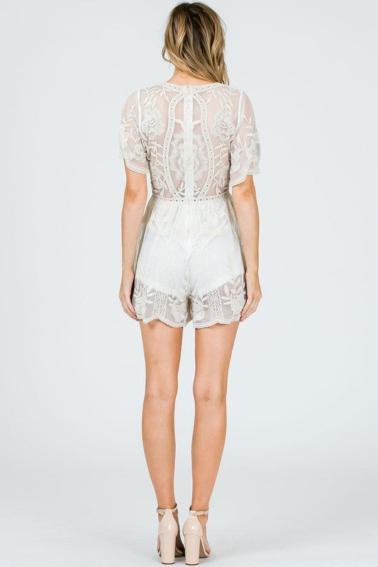 Let's Get Rowdy Ivory Romper