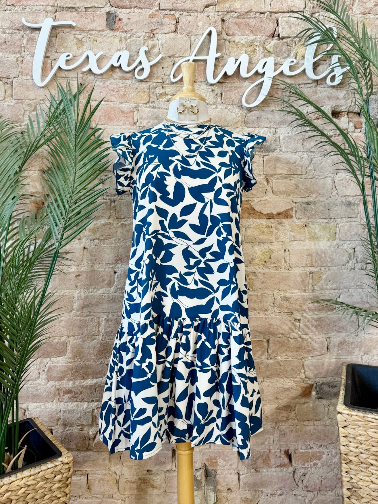 Finding Herself Navy Floral Dress