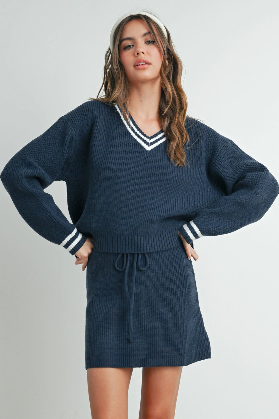 Nautical In Navy Sweater Top