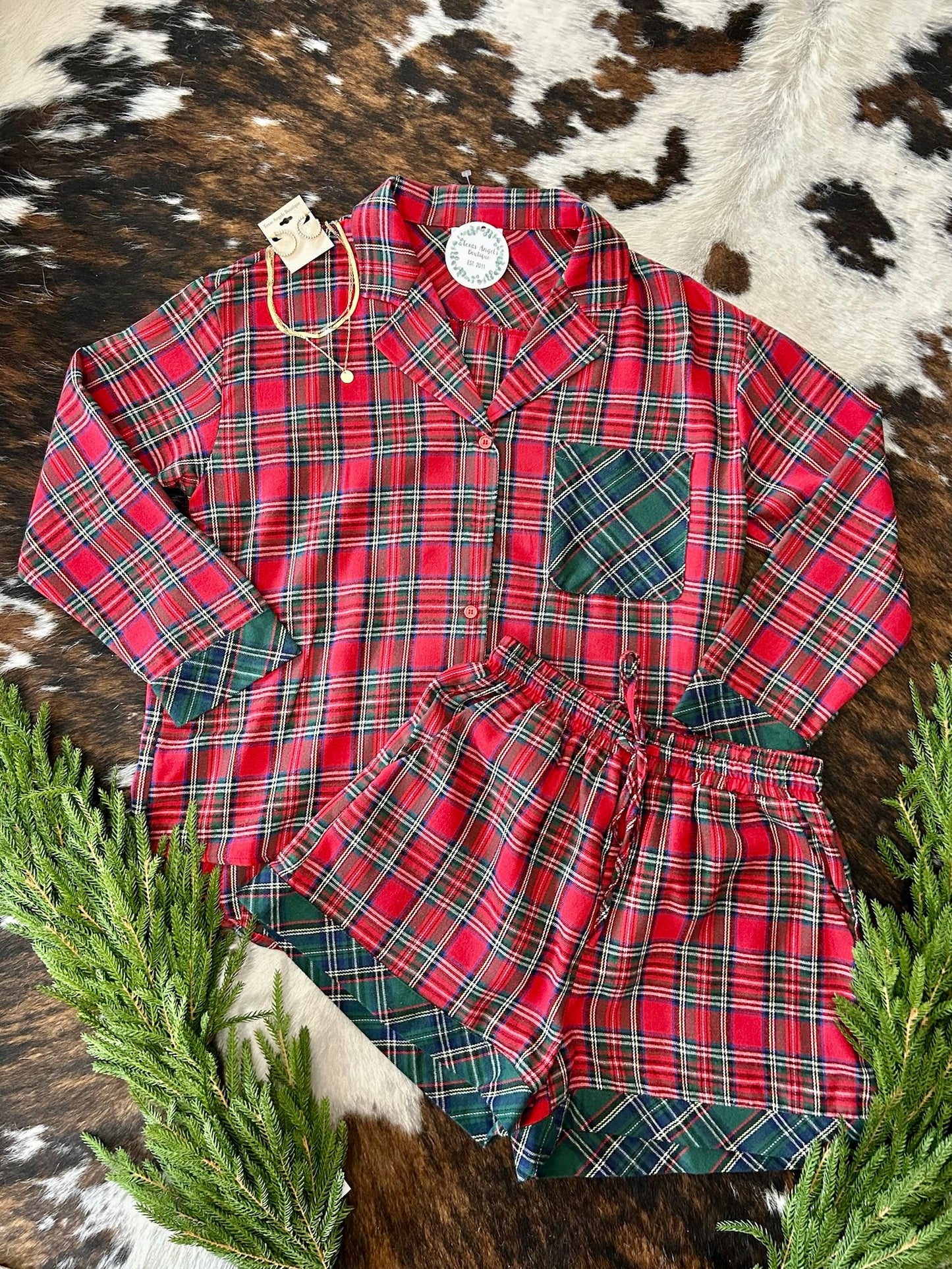 Christmas Morning Red Plaid PJ Set