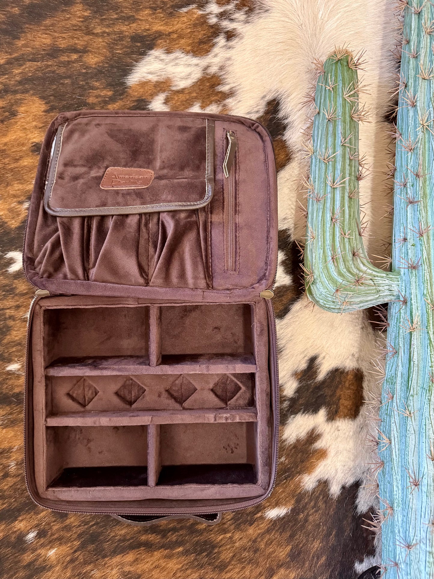 American Darling Tooled Leather Jewelry Box