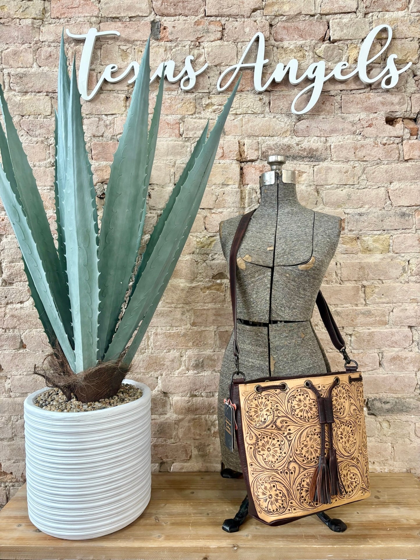 American Darling Tooled Leather Handbag