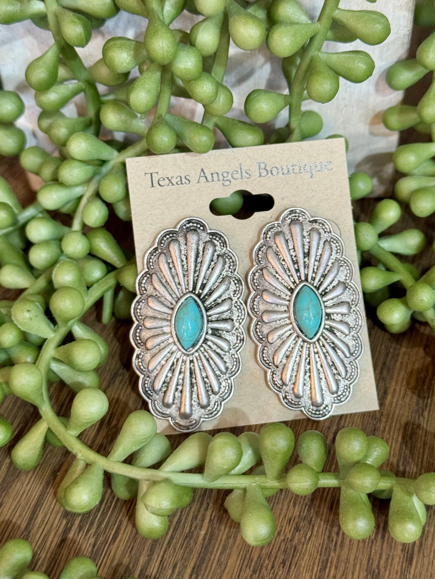 Silver Concho Earrings