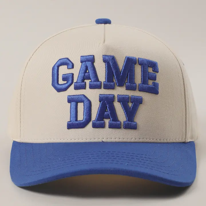Game Day Royal Blue Embroidered Trucker Hat