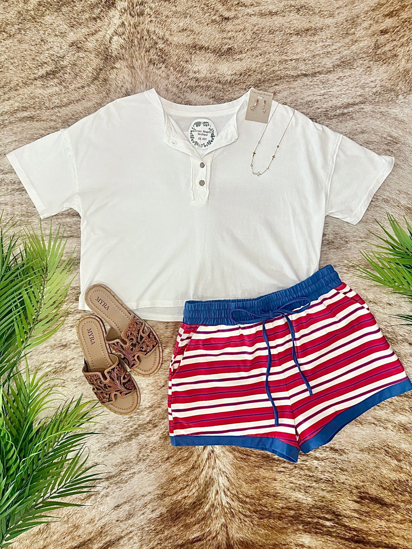 Let’s Jump In The Water Oversized White Top