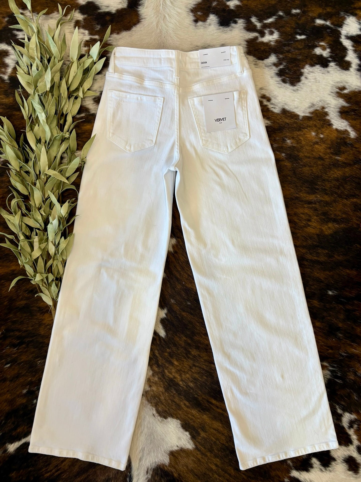 Worthwhile White Wide Leg Vervet By Flying Monkey Jeans