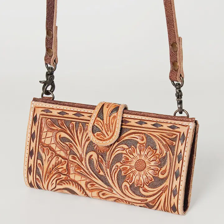 American Darling Tooled Leather Crossbody