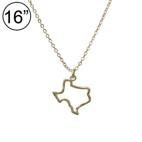 Gold Texas Earrings & Necklace