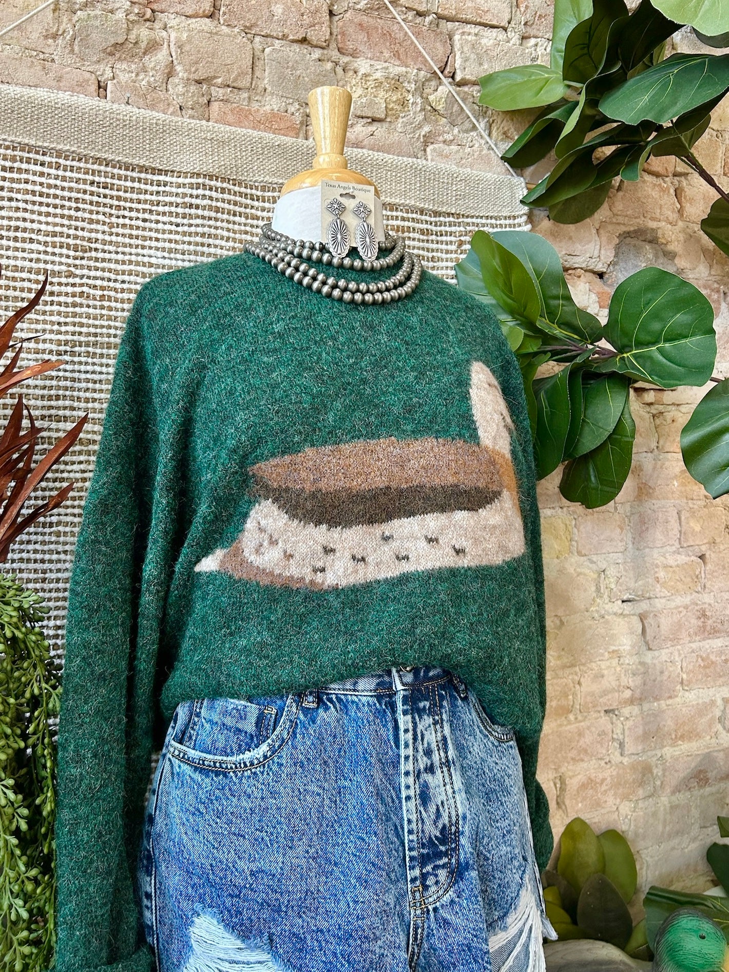 Maybe One Day Olive Mallard Duck Sweater