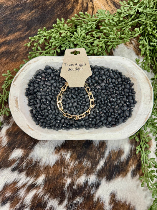 Gold Chain Link Bracelet