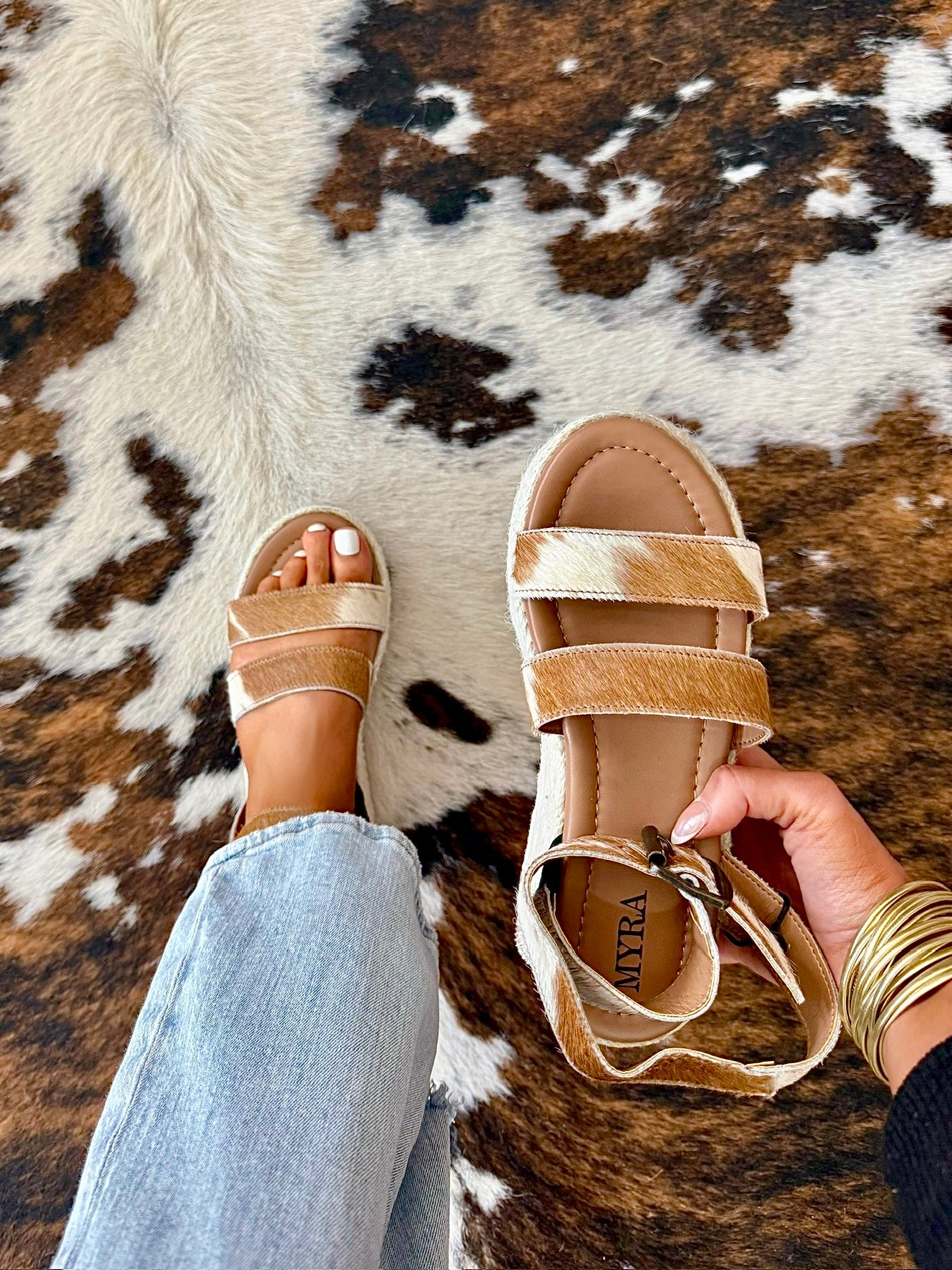 MYRA Cowhide Platforms