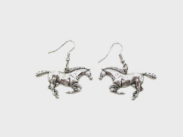 Silver Horse Earrings 