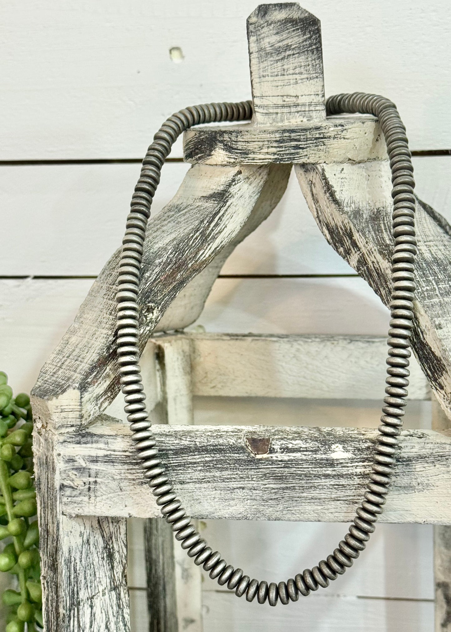 Silver Saucer Pearl Necklace