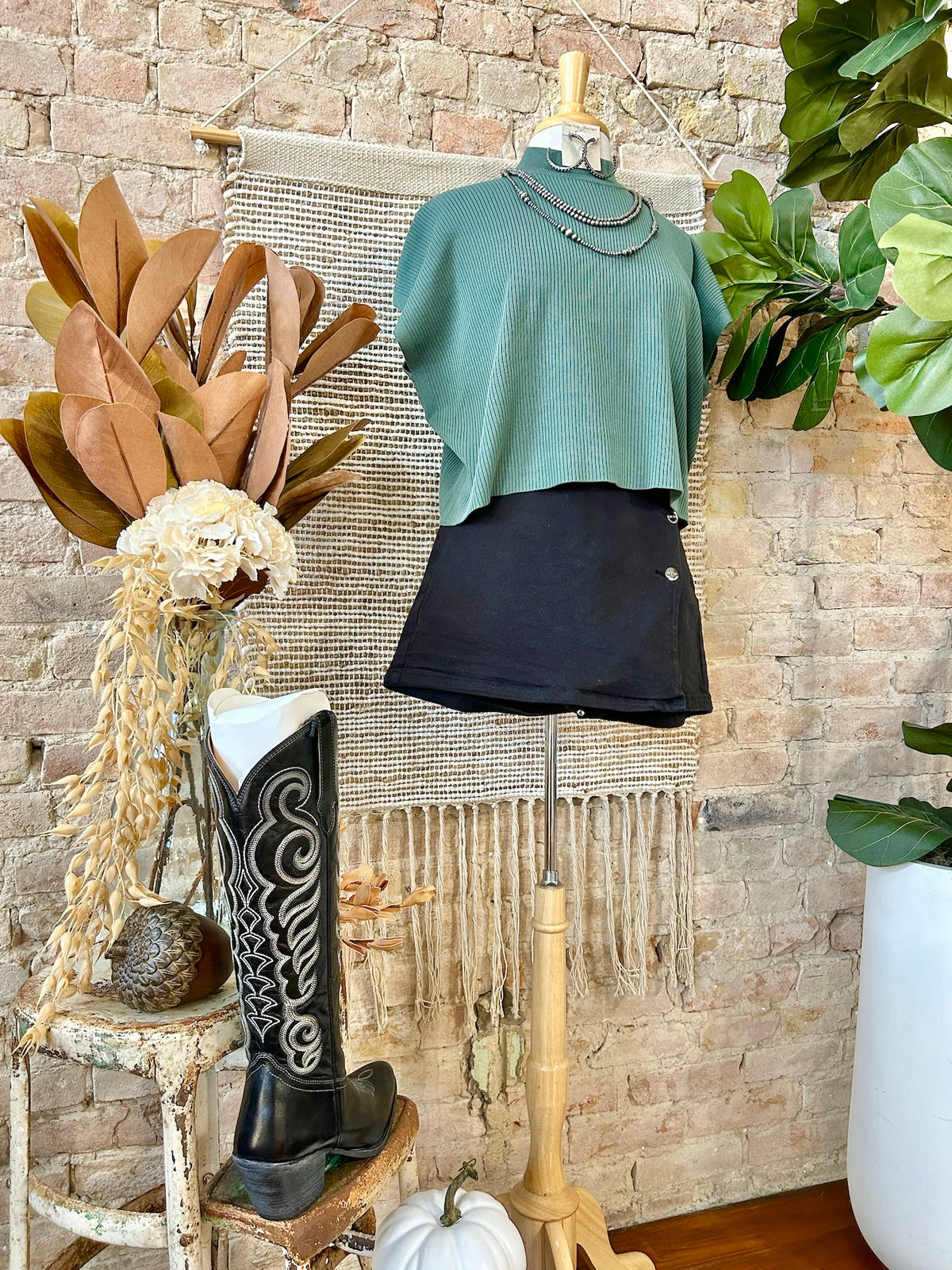 RESTOCK She's From Texas Jade Crop Top