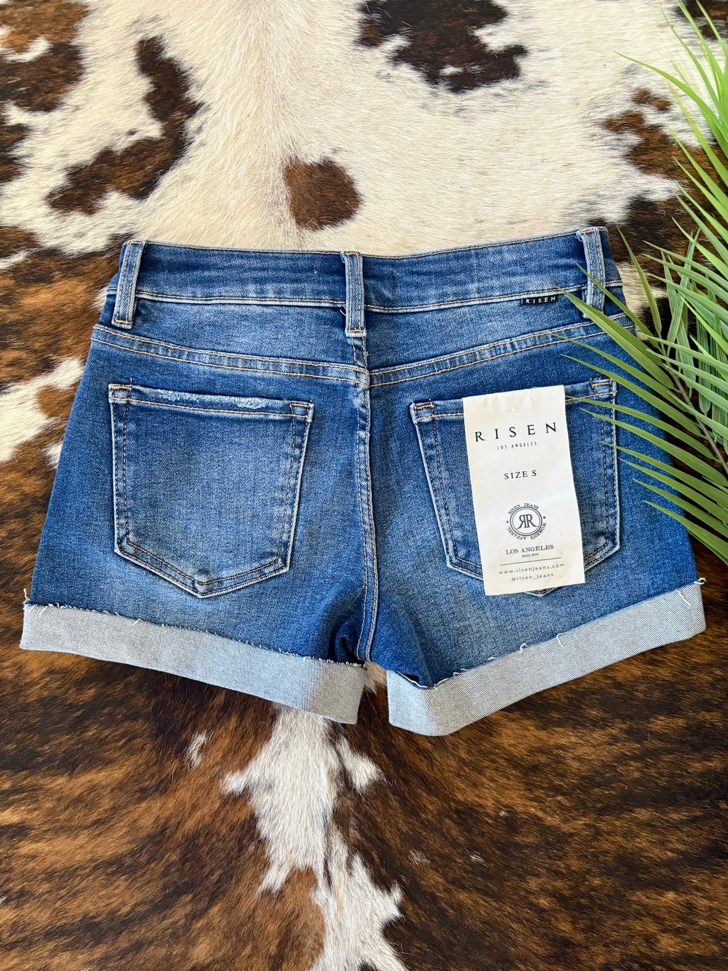 Midnight Moon Denim Risen Shorts