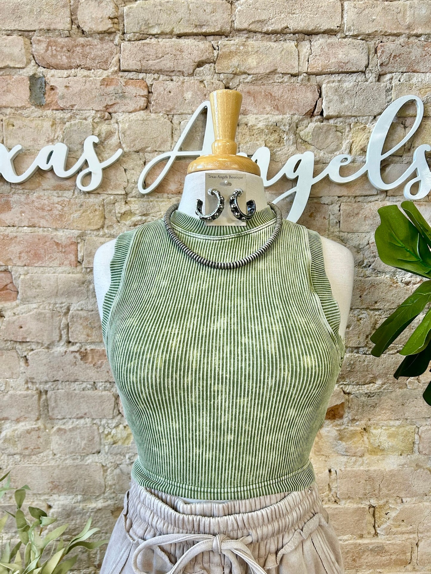 To Each Their Own Light Olive Tank Top