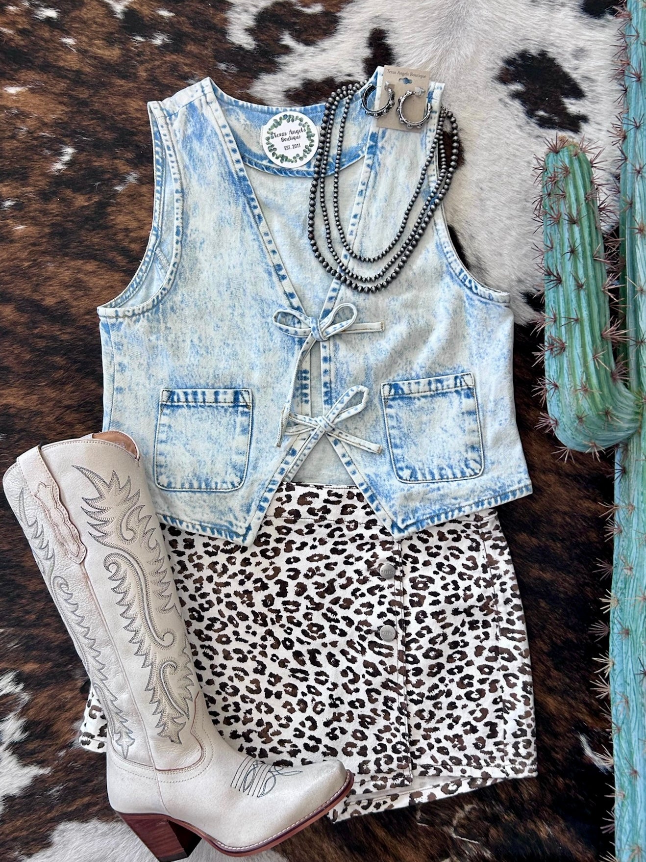 Damn Straight Light Wash Denim Vest