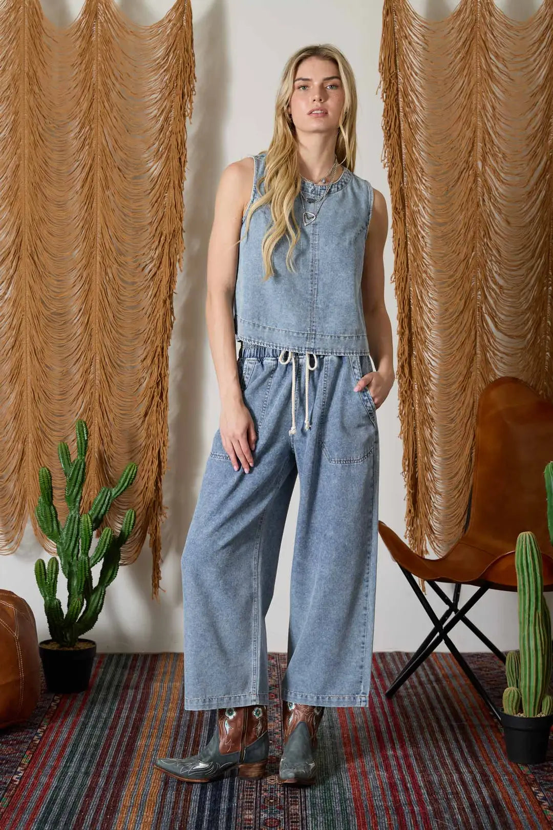 It’s The Thought That Counts Denim Tank