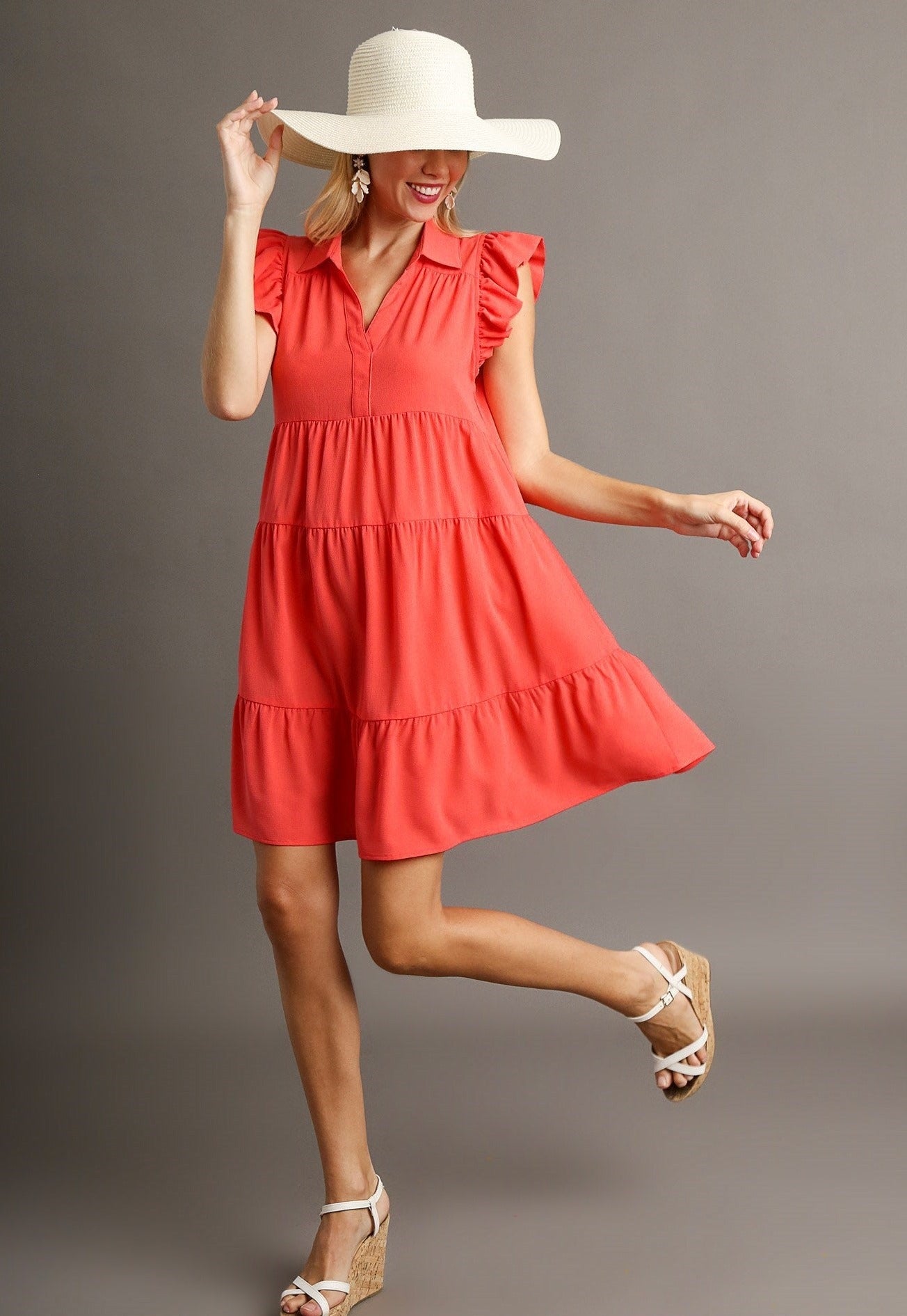 40% Off - Never Again Coral Dress