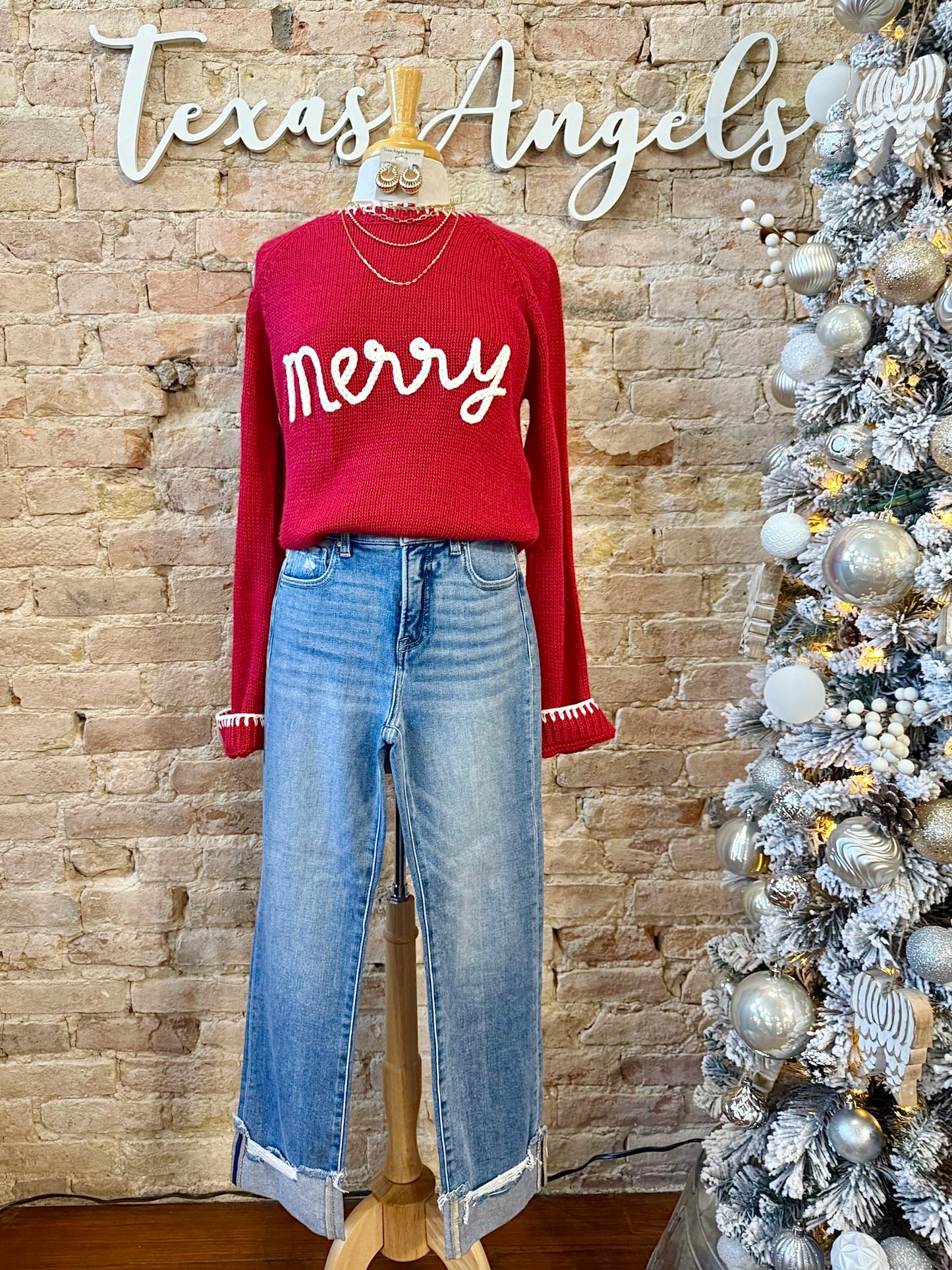 Rudolph the Red-Nosed Reindeers Red Merry Knit Sweater