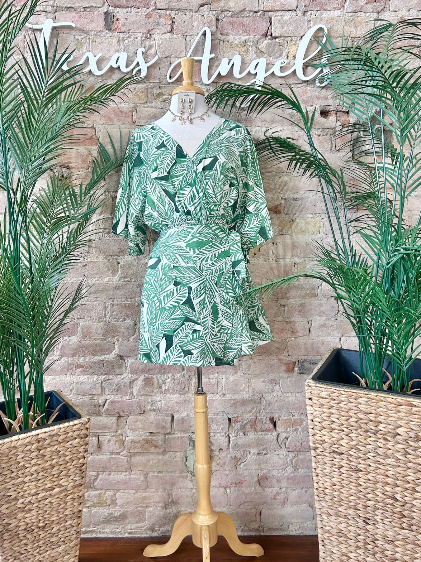 Find Me In Paradise Palm Tree Printed Romper