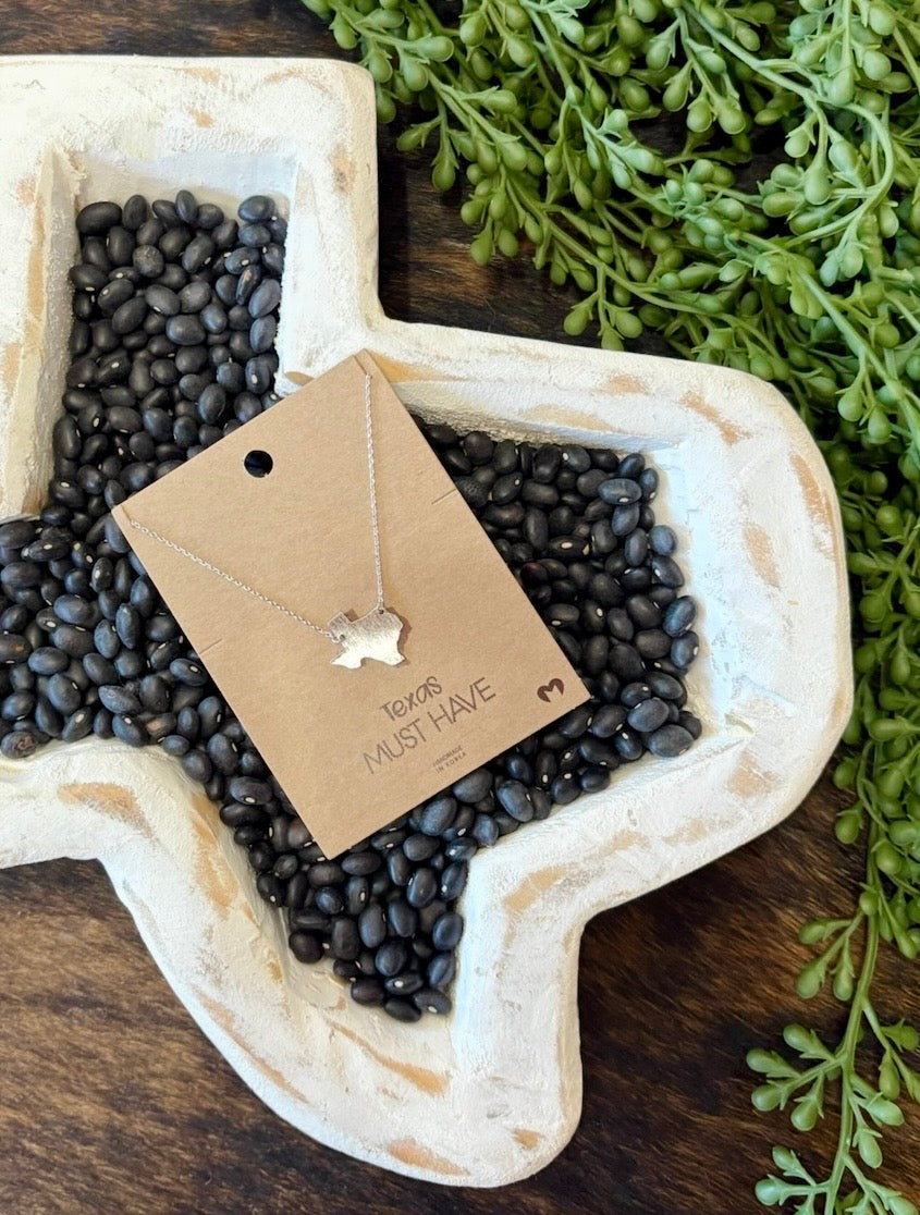 Silver Texas State Necklace