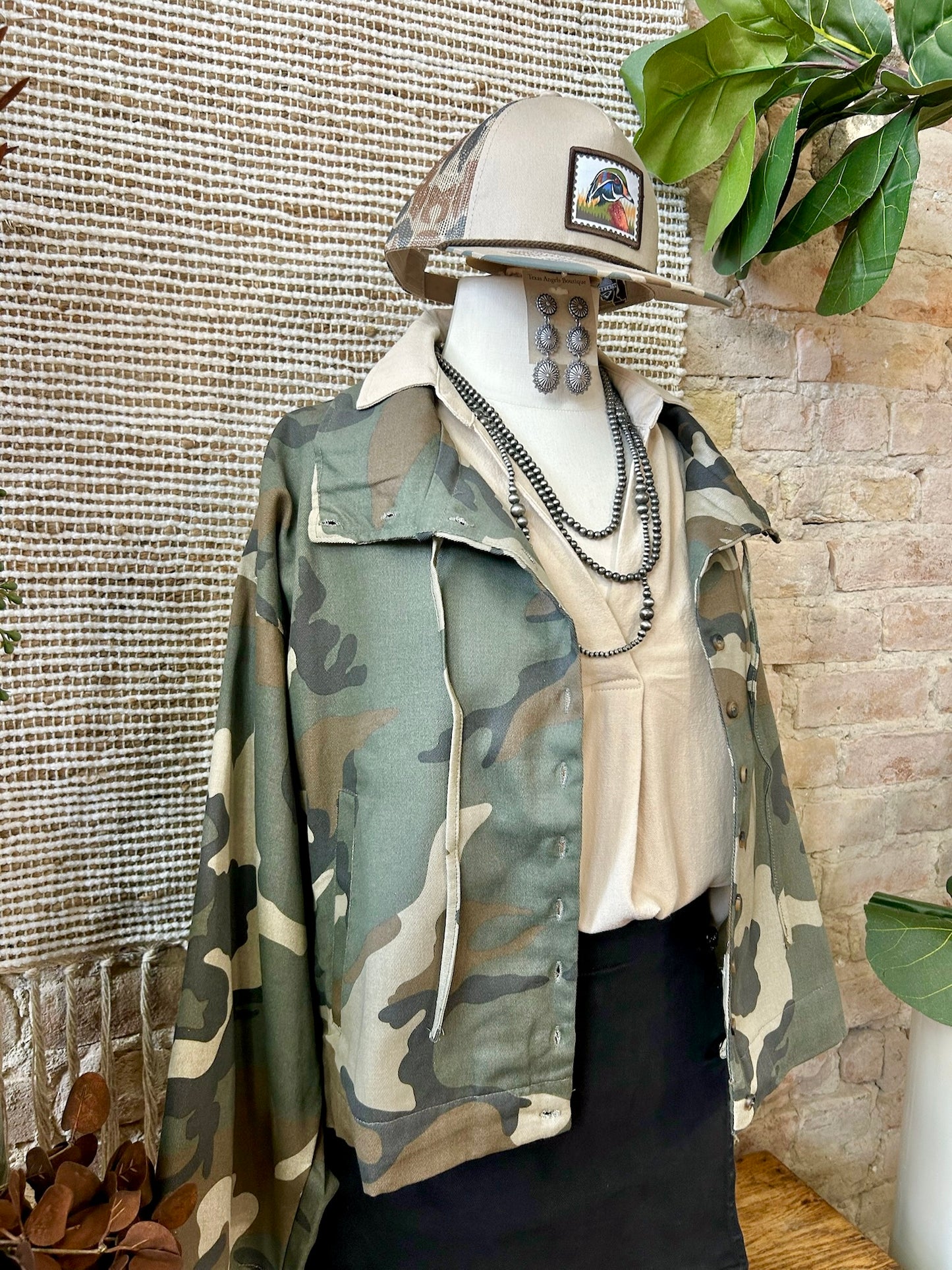 Wild As The Wind Camo Print Windbreaker