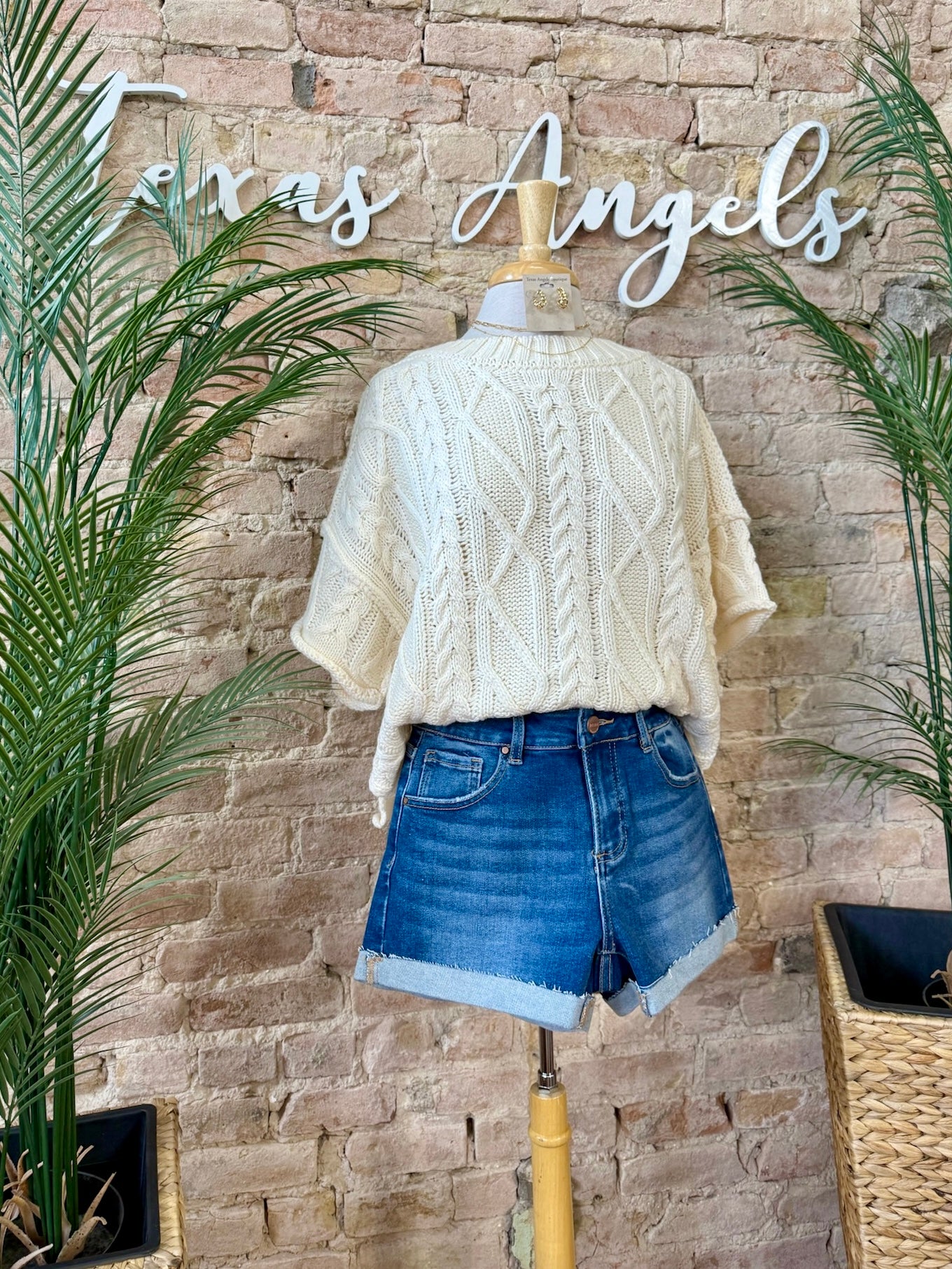 Knot A Care In The World Cream Knit Sweater