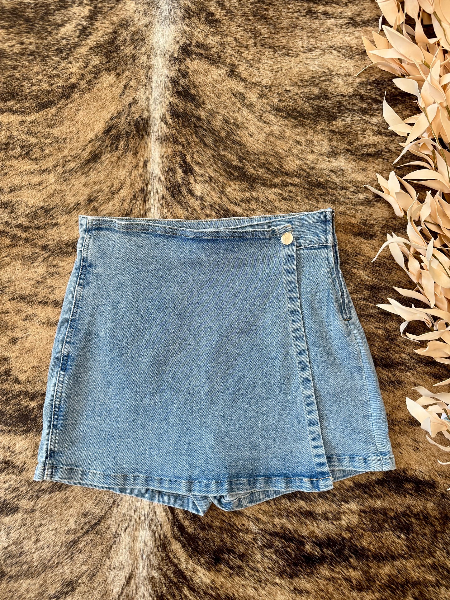 The Damage Is Done Denim Skort