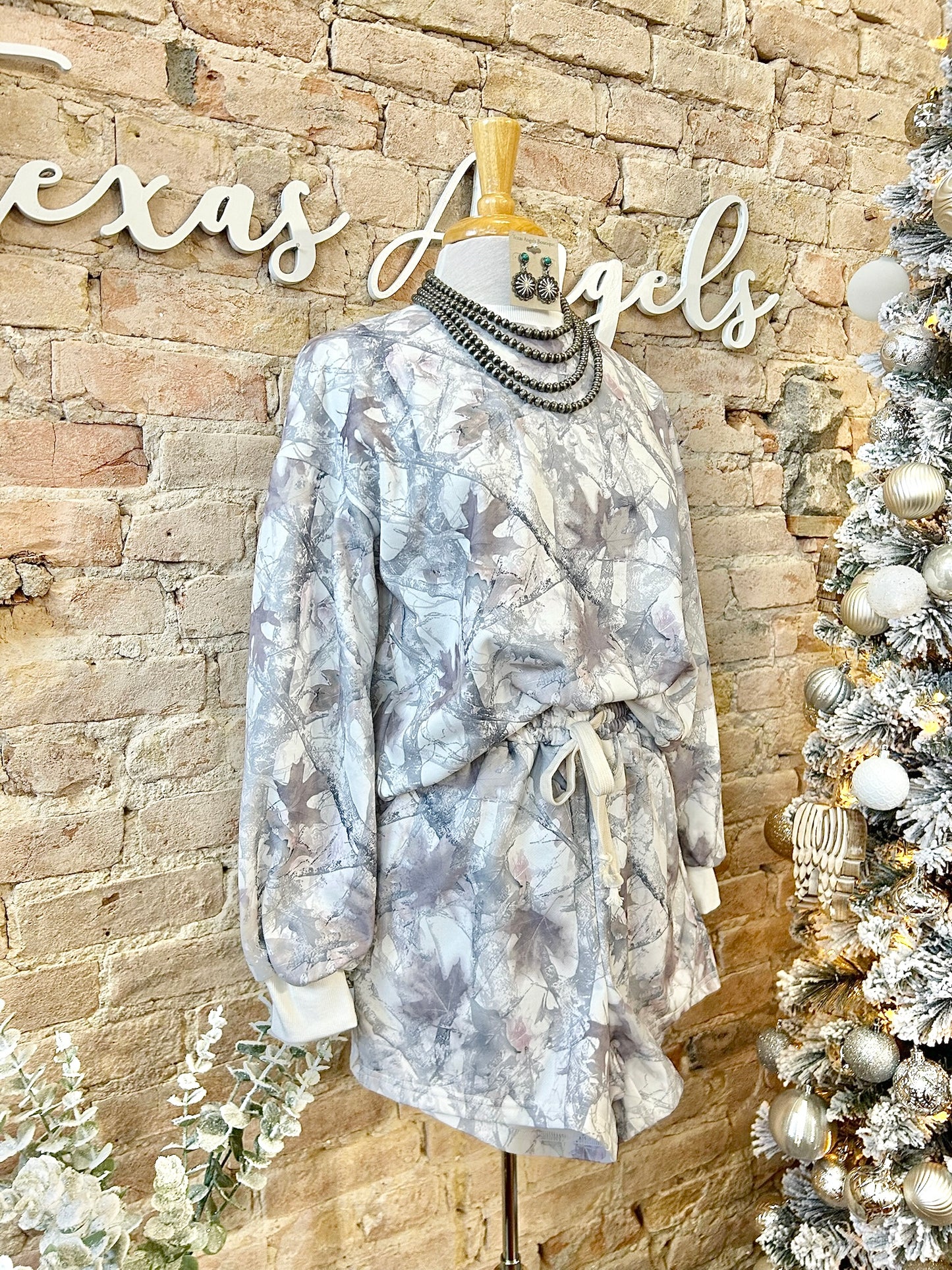 Can’t Stop Me Now Light Grey Camo Lounge Set