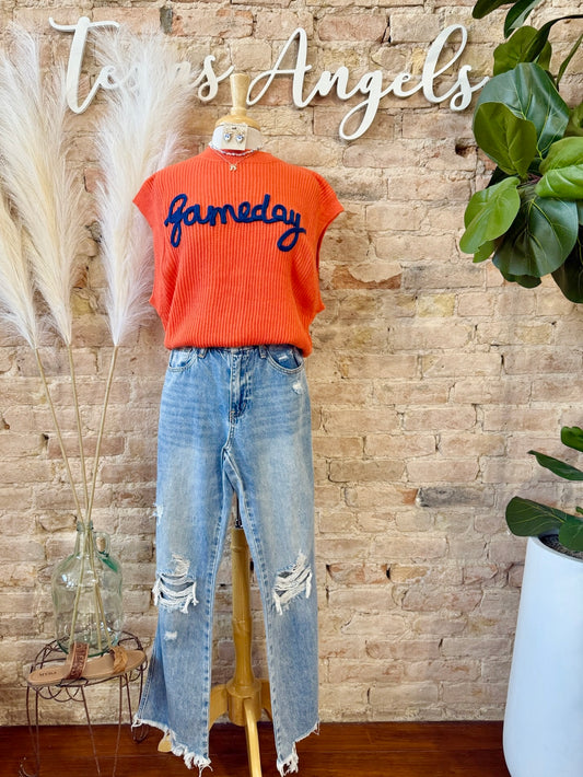 Bobcats Orange Gameday Knit Top