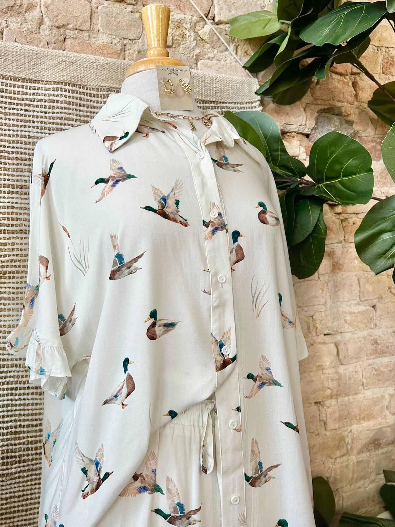 Don’t Ruffle My Feathers Mallard Duck Ruffled PJ Set