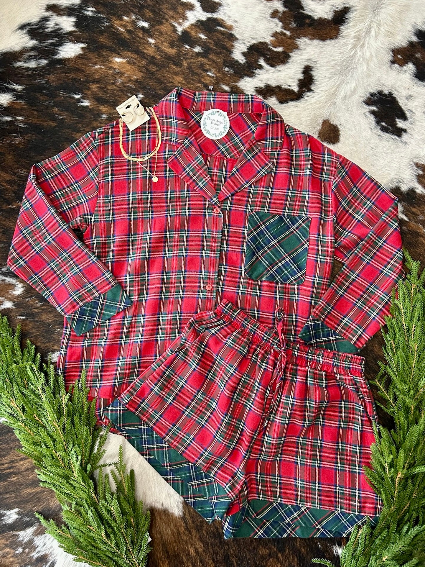Christmas Morning Red Plaid PJ Set