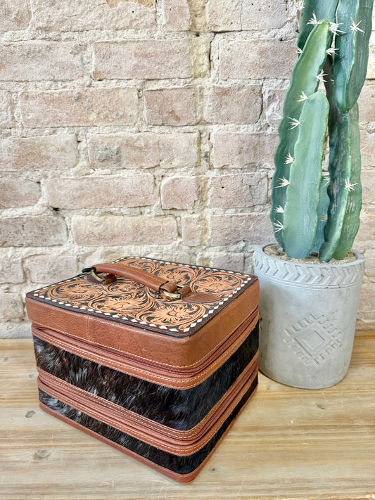 American Darling Tooled Leather Jewelry Box