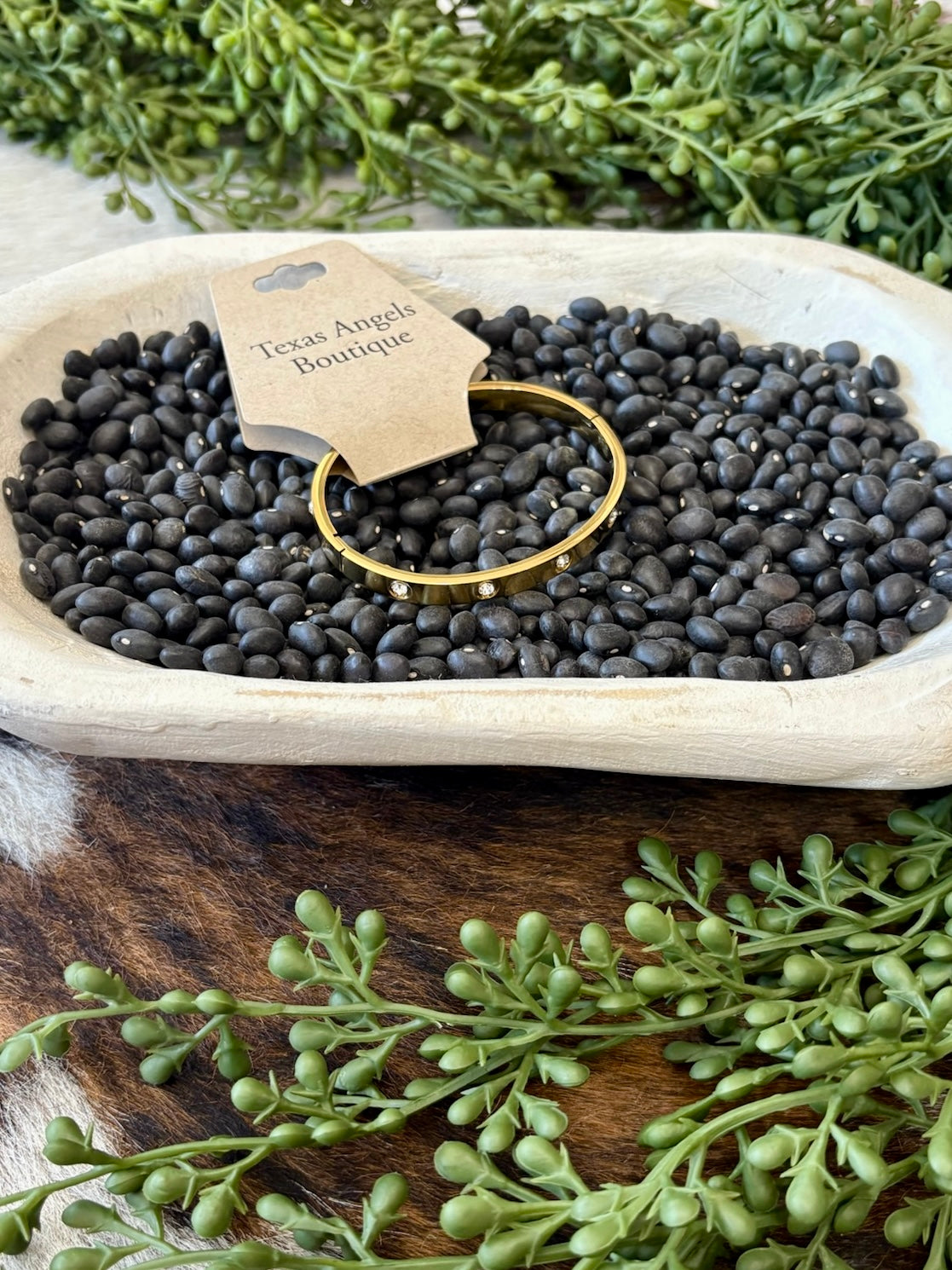 Gold Rhinestone Bangle