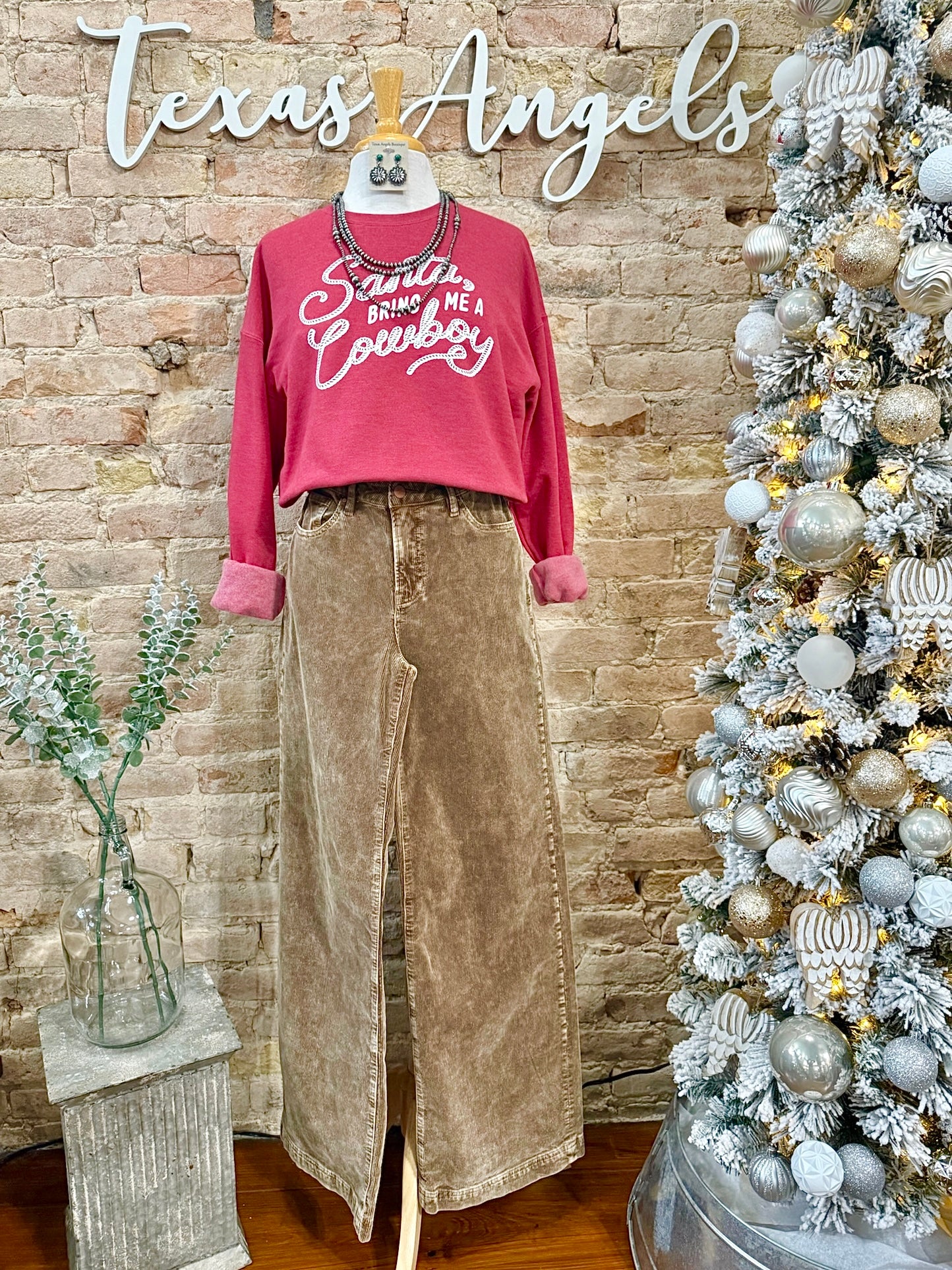 Santa, Bring Me A Cowboy Red Sweatshirt