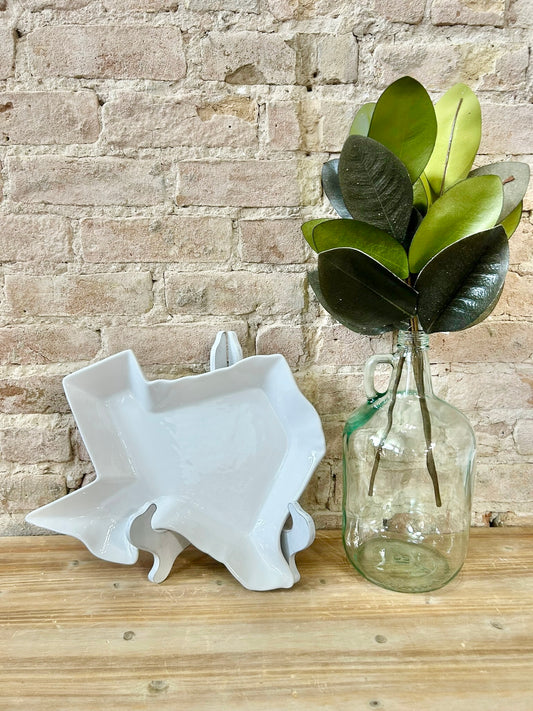 Large White Texas Shaped Platter