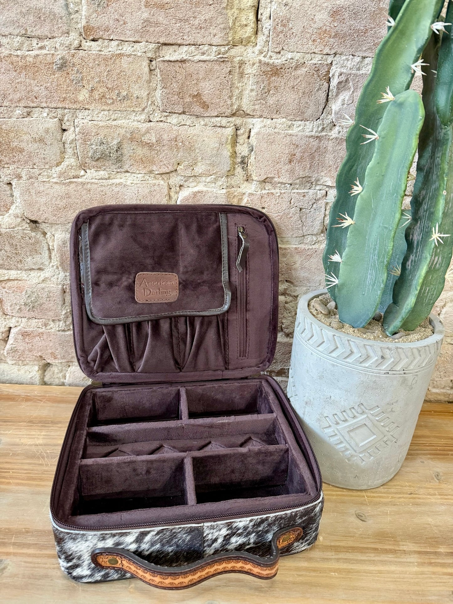 American Darling Tooled Leather Jewelry Box