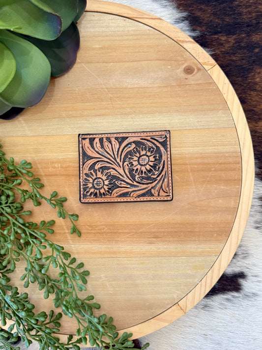 MYRA Tooled Leather Card Holder