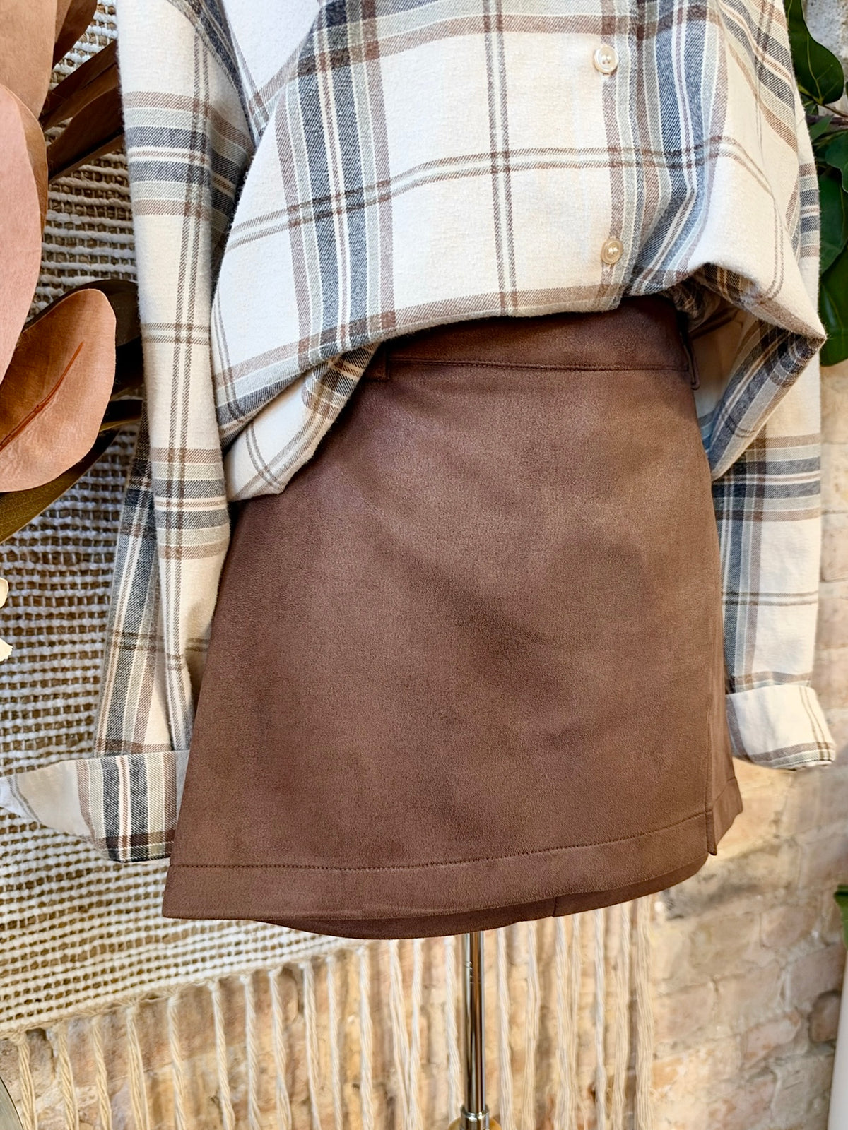 Brown Suede Skirt