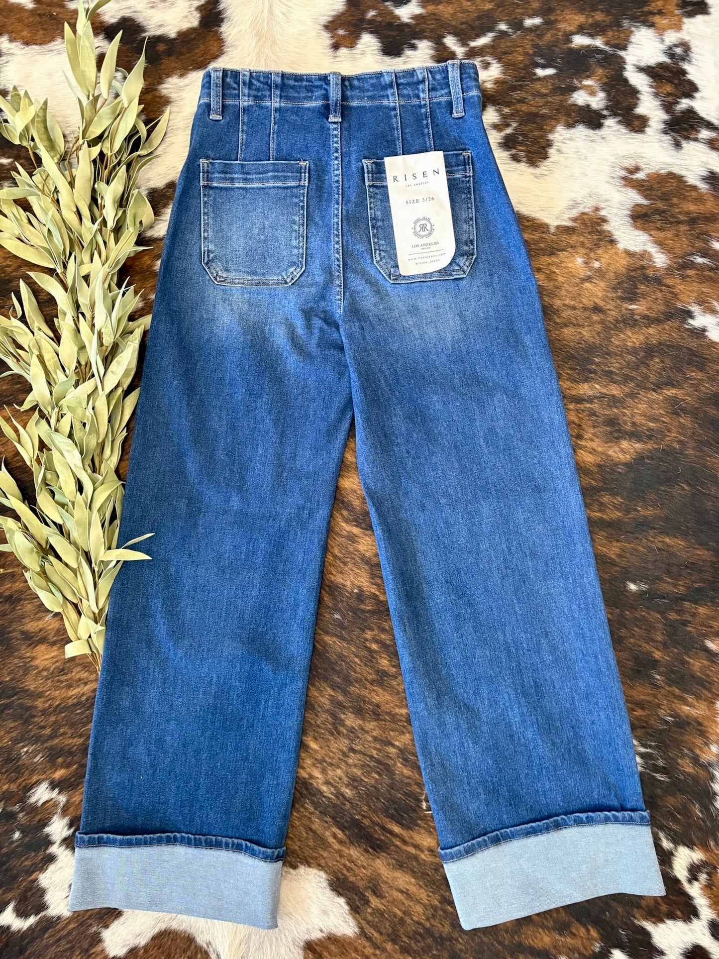 We Can Hope Wide Leg Risen Jeans